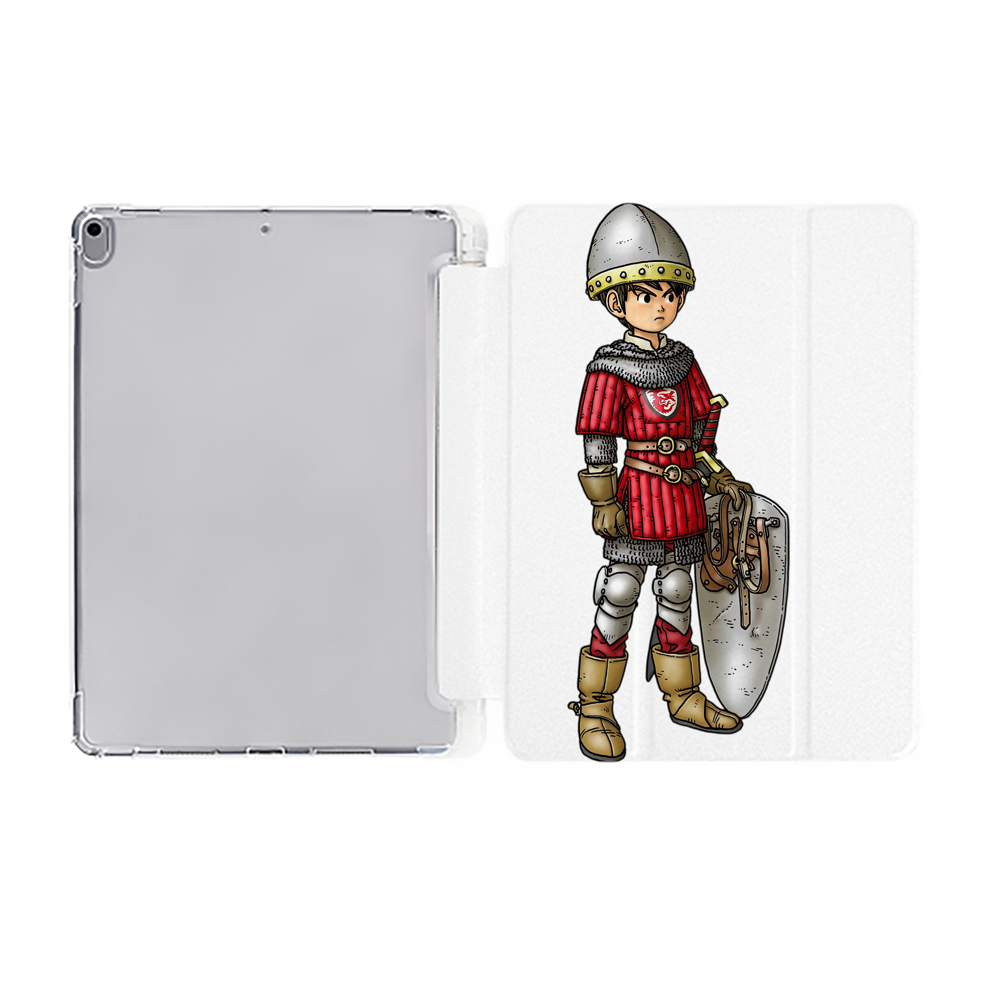 （画像用） ドラゴンクエスト Doragon Kuesuto Dragon Quest IPad ケース ペン収納付き 三つ折りスタンド PUレザー×シリコン 対応機種9.5/10.5/10.9インチ
